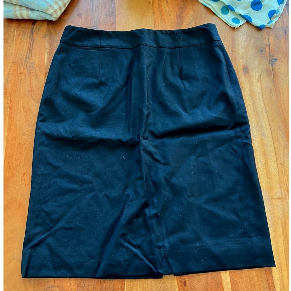 Navy J Crew pencil skirt